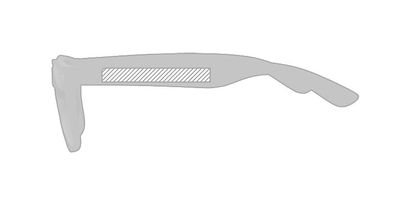 OBG.PUB - Lunettes de soleil en plastique PP Nomey - Marquage branche gauche Lunettes de soleil en plastique PP Nomey - Marquage branche gauche