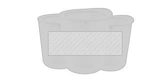 Tasse de bureau 227ml refermable Fuma - Marquage autour