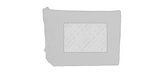 Trousse de toilette toile de jute laminé Lindakha - Marquage Verso