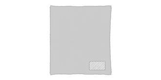 Couverture avec bords frangés en acrylique Yopo - Marquage Recto