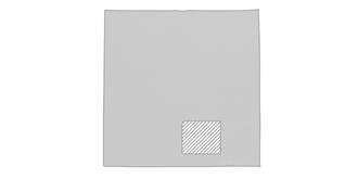 Set 4 serviettes de table en coton recyclé Marco - Marquage Recto