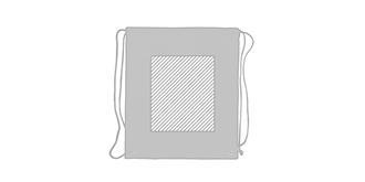 Sac à dos enfant cordelettes en polyester Dinka - Marquage Recto