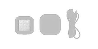 Écouteurs sans fil dans son boitier de charge Hars - Impression Haut