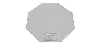 Parapluie tempête 27" pliable automatique Sweapick - Impression 1er pan du parapluie