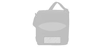 Sac isotherme en polyester/polyéthylène Azur - Impression Bas