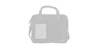 Sac ordinateur en toile 16oz recyclé Bhasha - impression avant coté gauche