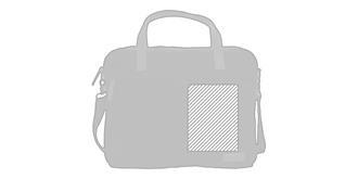 Sac ordinateur en toile 16oz recyclé Bhasha - impression avant coté droite