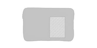 Pochette ordinateur portable 15”en polyester Dinaj - impression avant coté droite