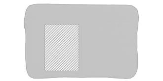 Pochette ordinateur portable 15”en polyester Dinaj - impression avant coté gauche