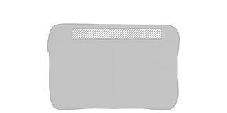 Pochette ordinateur portable 15”en polyester Dinaj - Impression avant en haut