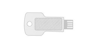 Clé USB en fibre de blé Voiture - Marquage Recto