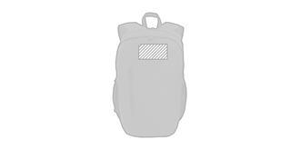 Sac à dos en 300D rPET double faces Lorda - Impression avant en haut