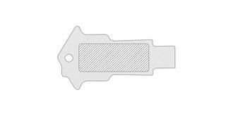 Clé USB en fibre de blé Maison - Marquage Verso