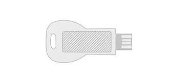 Clé USB en fibre de blé Bateau - Marquage Recto