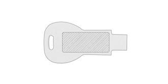 Clé USB en fibre de blé Bateau - Marquage Verso