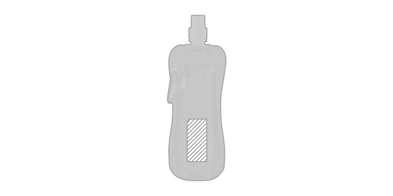 OBG.PUB - Gourde pliable de 400ml avec bec Kartol - Marquage Recto Gourde pliable de 400ml avec bec Kartol - Marquage Recto