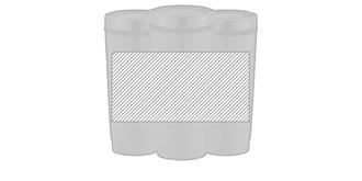 Mug 350ml en acier inoxydable/polypropylène Roxa - Marquage autour