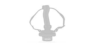 Lampe LED frontale en aluminium/ABS Flein - Marquage Recto