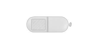 Clé USB en fibre de blé Capsule - Marquage Verso