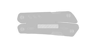 Outil multifonction robuste en aluminium Solida - impression avant coté droite