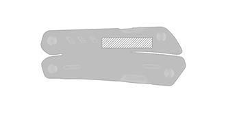 Outil multifonction robuste en aluminium Solida - impression avant coté gauche