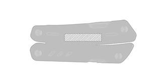 Outil multifonction robuste en aluminium Solida - impression sur arrière coté gauche