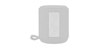 Enceinte sans fil de 3W en bambou Padus - Marquage Recto