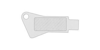 Clé USB en fibre de blé Triangle - Marquage Verso