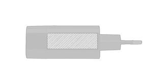 Chargeur mural avec USB de 30W en ABS Kizaro - Impression Haut