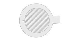 Clé USB en fibre de blé Rond - Marquage Verso