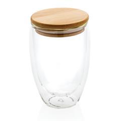 OBG.PUB - Verre de 350ml avec couvercle en bambou Elegas Verre de 350ml avec couvercle en bambou Elegas
