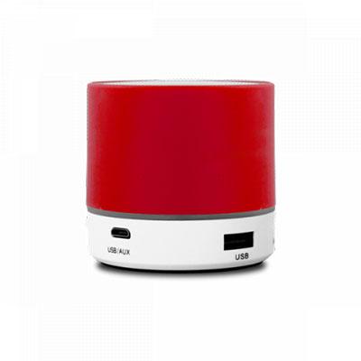 Mini enceinte haut-parleur bluetooth Cylindre Rouge