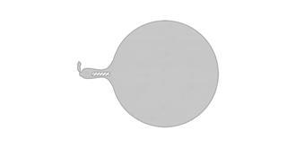 Planche de service ronde en bambou Nyers - Impression sur poignée