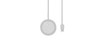 Chargeur magnétique sans fil en bambou 10W Masouk - Marquage Recto