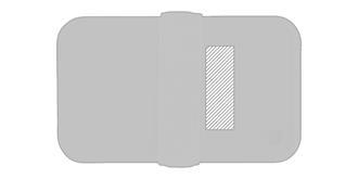 Boîte à lunch en PP avec fourchette Tyrams - impression en haut à droite