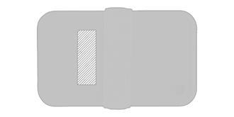 Boîte à lunch en PP avec fourchette Tyrams - impression en haut à gauche