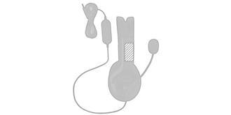 Casque audio filaire en plastique ABS Biosue - Marquage branche droite