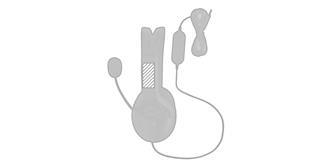 Casque audio filaire en plastique ABS Biosue - Marquage branche gauche