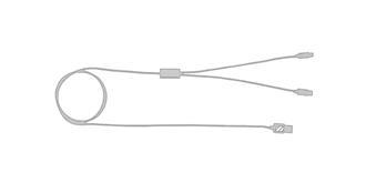 Câble tressé 3 en 1 avec type C en nylon Farks - Impression sur usb