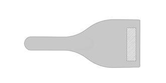 Grattoir semi-transparent en polystyrène Glasco - Marquage Recto