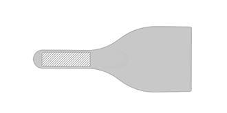 Grattoir semi-transparent en polystyrène Glasco - Impression sur poignée