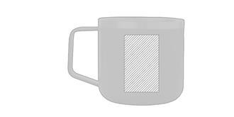 Tasse de randonnée en acier inoxydable Toera - Marquage Verso