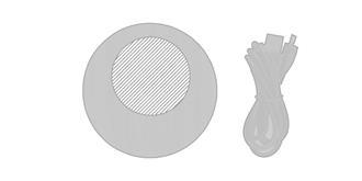 Chargeur à induction 5W en bambou Bosty - Impression avant en haut