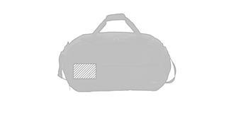 Sac de sport en PET recyclé avec poche Sicile - impression avant coté gauche