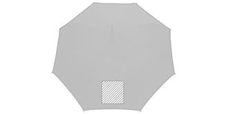 Parapluie 27" 8 pan en rPET et bambou Santras - Marquage Recto