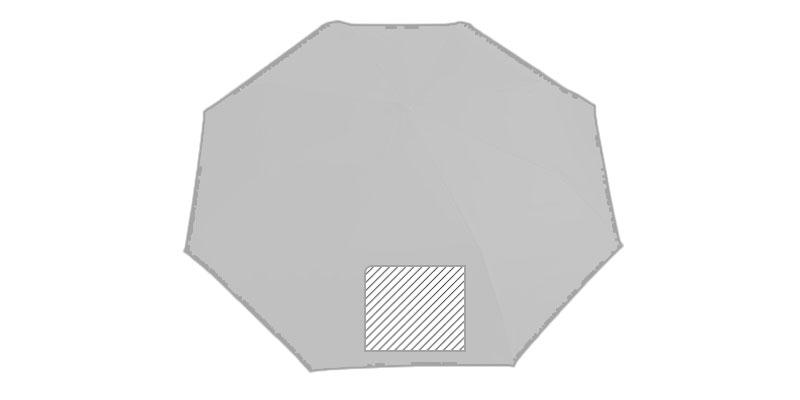 OBG.PUB - Parapluie en polyester/acier avec poignée Rondos - Marquage Recto Parapluie en polyester/acier avec poignée Rondos - Marquage Recto