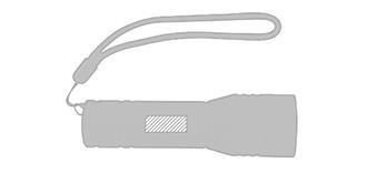Lampe torche en aluminium robuste Lichtor - Marquage Recto