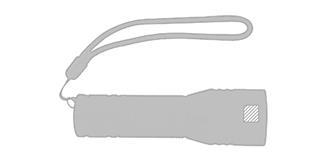 Lampe torche en aluminium robuste Longive - Impression avant en haut