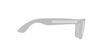 Lunettes de soleil écologiques en bambou Ecolo - Marquage branche droite