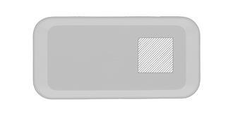 Enceinte avec chargeur à induction en ABS Engris - impression en haut à droite